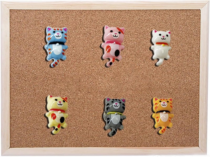 Supfoxer Cat Push Pins for Bulletin Board,Cat Office Supplies Decorative Cute Thumb Tacks for Cork Board Hanging Posters Photos Maps （30pcs） - Image 2